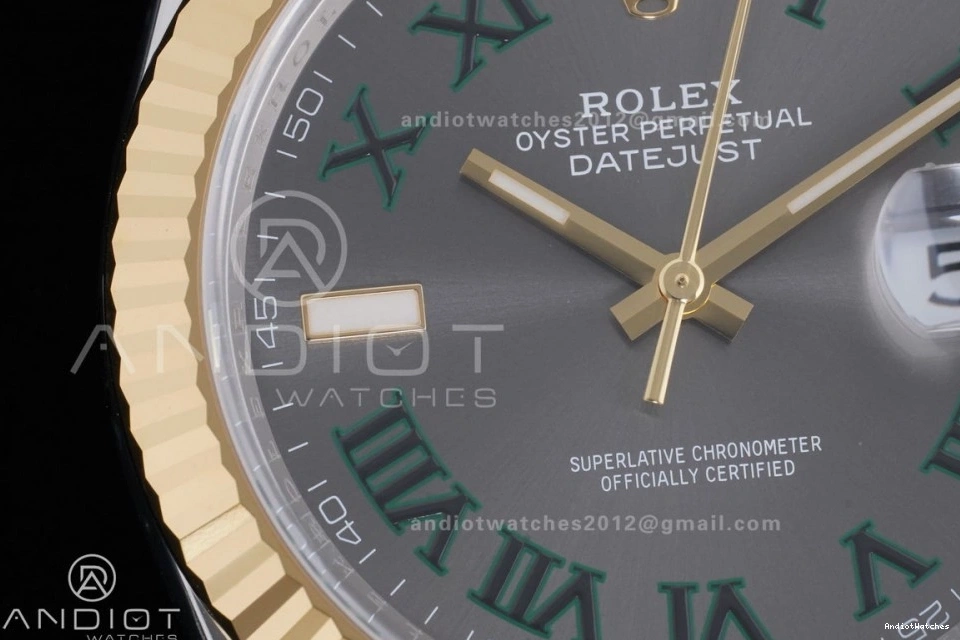 603 Edition YG (72 Roman Power Bracelet Green Reserve) Best Hours Dial Clean Jubilee Marker 126333 904L Gray on Steel 41 1:1 SH3235 SS Unique DateJust 0522